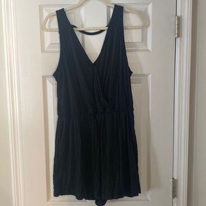 Black Linen Romper